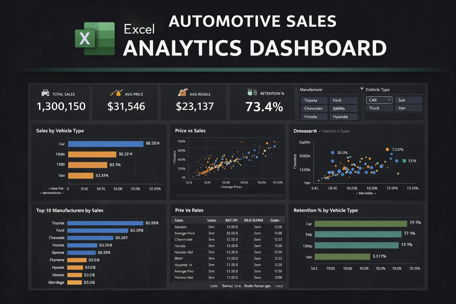 Executive KPI Overview dashboard preview