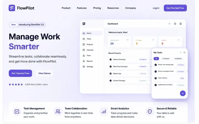 FlowPilot SaaS project preview