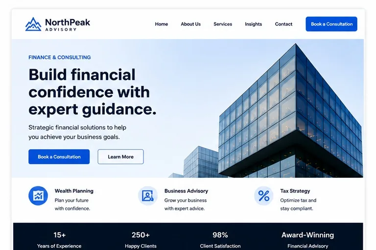 NorthPeak Advisory website preview
